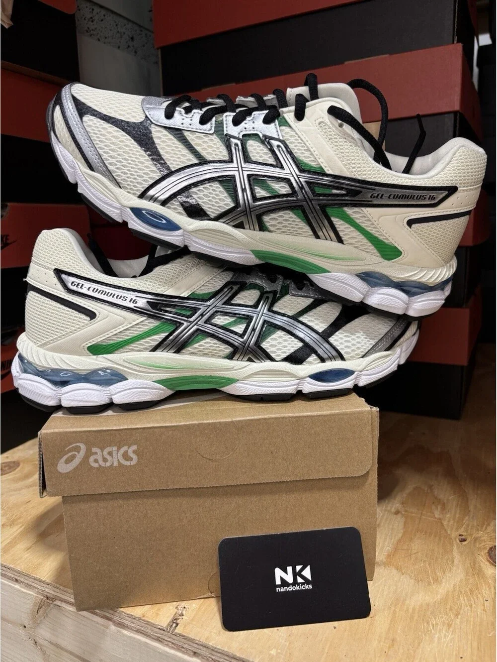 ASICS Gel-Cumulus 16 'Ivory Pure Silver' 1203A888-750 BRAND NEW MENS SIZE 10